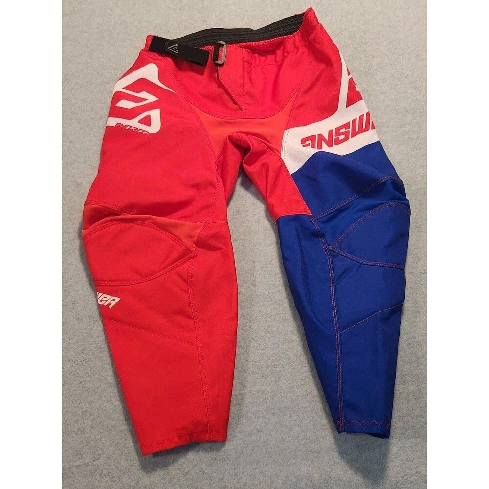 Answer Racing Syncron Voyd MX Off-Road Pants Red/Blue - Youth Size 26